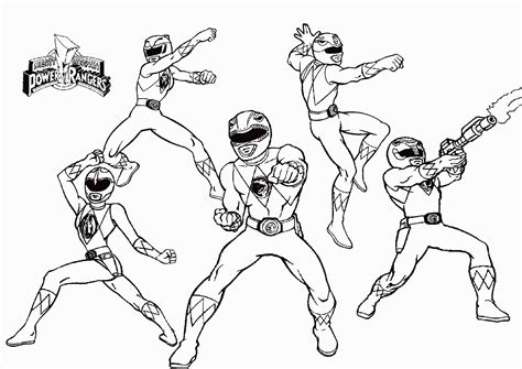 Printable Mighty Morphin Power Rangers Coloring Pages